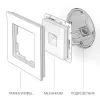 Werkel шампань рифленый Розетка Ethernet RJ-45 1-я. W1181010 (фото 3)