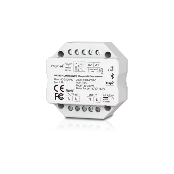 Диммер Triac BT+RF+Push, AC 230В 1 канал.1.5А, макс.мощность LED 200Вт, Push-Dim