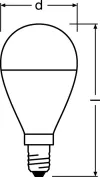 Лампа светодиодная LED Value P75 3000К 10Вт шар матовая E14 230В Osram 4058075579712