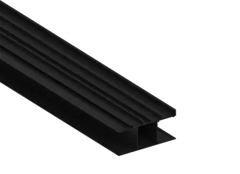 Накладной двусторонний алюминиевый профиль, 42,3х90х2000. Цвет: Черный, RAL9005