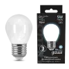 Лампа Gauss Black Filament Шар 5W 450lm 4100К Е27 milky LED 220V (фото 1)