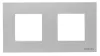 Abb NIE Рамка 2-постовая, серия Zenit, цвет серебристый