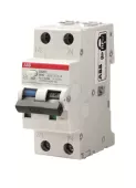 Автоматический выключатель дифференциального тока (АВДТ) ABB DS201 new, 16A, 300mA, тип AC, кривая отключения C, 2 полюса, 6kA, электро-механического типа, ширина 2 модуля DIN