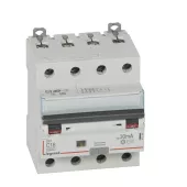 Автоматический выключатель дифференциального тока (АВДТ) Legrand DX3, 16A, 30mA, тип AC, кривая отключения C, 4 полюса, 6kA, электро-механического типа, ширина 4 модуля DIN