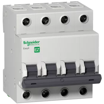 Автоматический выключатель Schneider Electric Easy9, 4 полюса, 20A, тип C, 4,5kA