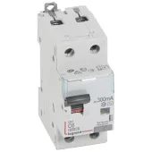 Автоматический выключатель дифференциального тока (АВДТ) Legrand DX3, 6A, 300mA, тип AC, кривая отключения C, 2 полюса, 6kA, электро-механического типа, ширина 2 модуля DIN