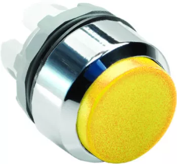 Abb COS  Кнопка MP3-20Y желтая выступающая (только корпус) без подсветки без фиксации