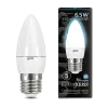 Лампа Gauss Black Свеча 6.5W 550lm 4100К E27 LED 220V