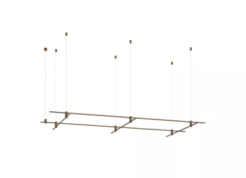 Donolux Magnet Modular System «CODE 1.2», L2000х2хL1000x3хH95-3000 мм (высота регулируется), DC24V, подвесное основание для модульных светильников, темная бронза, блок питания в комплект не входит