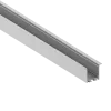 Врезной алюминиевый профиль,  48х35х3000. Цвет: Анодированное серебо