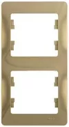 Рамка Schneider Electric Glossa на 2 поста, вертикальная, титан