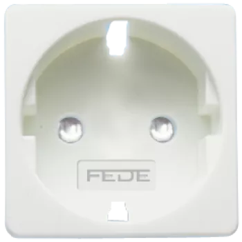 FEDE Накладка розетки 2к+з, белый, new (исп.с new мех.FD16823)