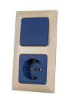 Kopp Milano Синий Выключатель 1-клавишный проходной