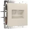 Werkel айвори матовый Розетка двойная Ethernet RJ-45 W1181162 (фото 1)