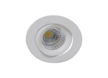 Donolux LED Basis cветильник, встраиваемый,12Вт,3000К, 928Лм, 38〫,D100H87mm, IP45, корпус белый+исто