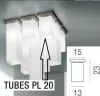 Tubes PL 20 светильник потолочный, белое стекло 