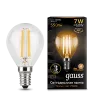 Лампа Gauss Black Filament Шар 7W 550lm 2700К Е14 LED 220V (фото 1)