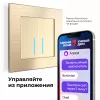 Werkel шампань Сенсорный выключатель 2-х клав. с подсветкой Умный дом Wi-Fi. W4520611 (фото 18)