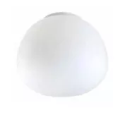 Fabbian Светильник потолочный Mochi ?17,5?33,2cm H31cm 1х150W E27 галоген,  белое стекло, арматура