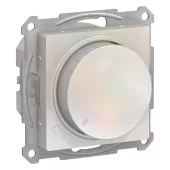 Светорегулятор поворотно-нажимной Schneider Electric Atlas Design универсальный (в т.ч. для led и клл), без нейтрали, на винтах, жемчуг