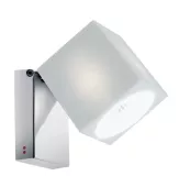 Fabbian Светильник настенно-потолочный Cubetto 1х 50W/GZ10 белое стекло, блест хром