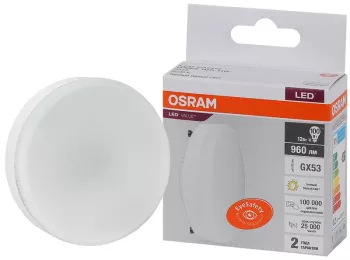 Лампа светодиодная LED Value GX53 3000K 12Вт матовая 230В Osram 4058075582156