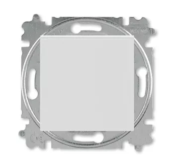 ABB Levit серый / белый Выключатель кнопочный 1-но клавишный, 1но+1нз