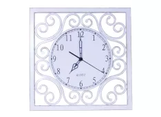 Donolux Classic часы настенные квадратные, 41х41 см, циферблат белого цвета, арматура цвета состарен