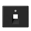 Крышка для одинарной телефонной и компьютерной розетки UAE; черная SL569-1UASW Jung