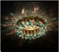 Точечный светильник Crystal Sky Donolux золото crystal/emerald