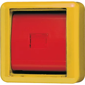 Крышка со стеклом – красная клавиша и желтое окошко 860WGLGE Jung