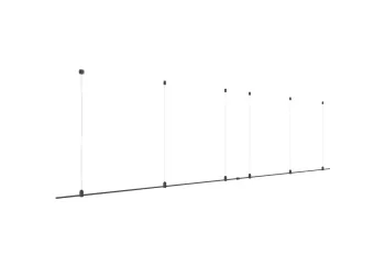 Donolux Magnet Modular System «CODE 1.2», L4000хH95-3000 мм (высота регулируется), DC24V, подвесное основание для модульных светильников, черный, блок питания в комплект не входит