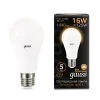 Лампа Gauss Black A60 16W 1440lm 3000K E27 LED 220V