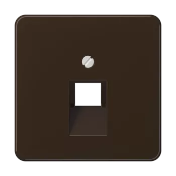 Крышка для ординарной телефонной и компютерной розетки  UAE; коричневая CD569-1UABR Jung