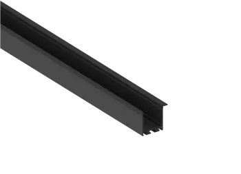 Встраиваемый алюминиевый профиль 48х35х2000 мм. Цвет: Черный. RAL9005