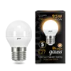 Лампа Gauss Black Шар 9.5W 890lm 3000K E27 LED 220V (фото 1)