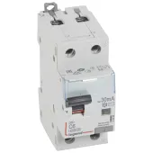Автоматический выключатель дифференциального тока (АВДТ) Legrand DX3, 6A, 30mA, тип AC, кривая отключения C, 2 полюса, 6kA, электро-механического типа, ширина 2 модуля DIN