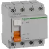 Устройство защитного отключения (УЗО) Schneider Electric Domovoy, 4 полюса, 40A, 300 mA, тип AC, электро-механическое, ширина 4 DIN-модуля