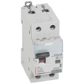 Автоматический выключатель дифференциального тока (АВДТ) Legrand DX3, 10A, 300mA, тип AC, кривая отключения C, 2 полюса, 6kA, электро-механического типа, ширина 2 модуля DIN