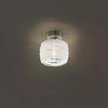 DAMASCO FA C светильник потолочный точечный, прозрачное стекло, никель, 1*60W G9, Vistosi