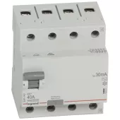 Устройство защитного отключения (УЗО) Legrand RX3, 4 полюса, 40A, 30 mA, тип AC, электро-механическое, ширина 4 DIN-модуля