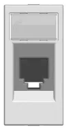 Abb NIE Розетка телекоммуникационная на 6 контактов, 1-модульная, тип RJ12, серия Zenit, цвет серебр