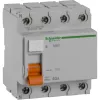 Устройство защитного отключения (УЗО) Schneider Electric Domovoy, 4 полюса, 40A, 100 mA, тип AC, электро-механическое, ширина 4 DIN-модуля