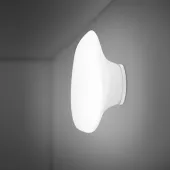 Fabbian Светильник настенно-потолочный  Lumi-Mycena ?43-46cm h19 cm белое стекло, белая арматура