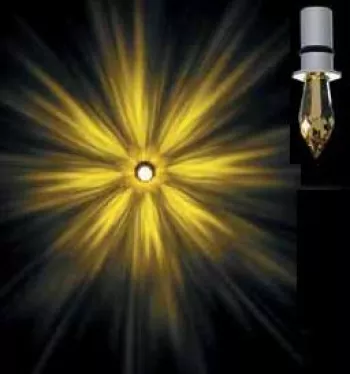 Swarovski Фитинг 25 мм light topaz золото для Crystal Star LED