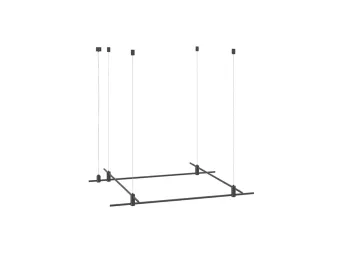 Donolux Magnet Modular System «CODE 1.2», L1000хL1000хH95-3000 мм (высота регулируется), DC24V, подвесное основание для модульных светильников, черный, блок питания в комплект не входит