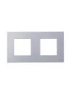 Abb NIE Рамка 2-постовая, серия Zenit, цвет серебристый
