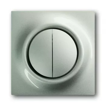 Кнопка звонка двухклавишная (2н.о.) ABB Impuls с красной подсветкой, на винтах, шампань