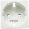 FEDE Накладка розетки 2к+з, белый, new (исп.с new мех.FD16823)