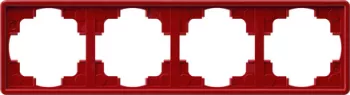 Рамка Gira S-Color на 4 поста, универсальная, красный